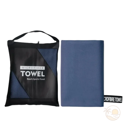 serviette de plage en microfibre bleu marine