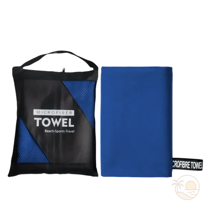 serviette de plage en microfibre bleu roi