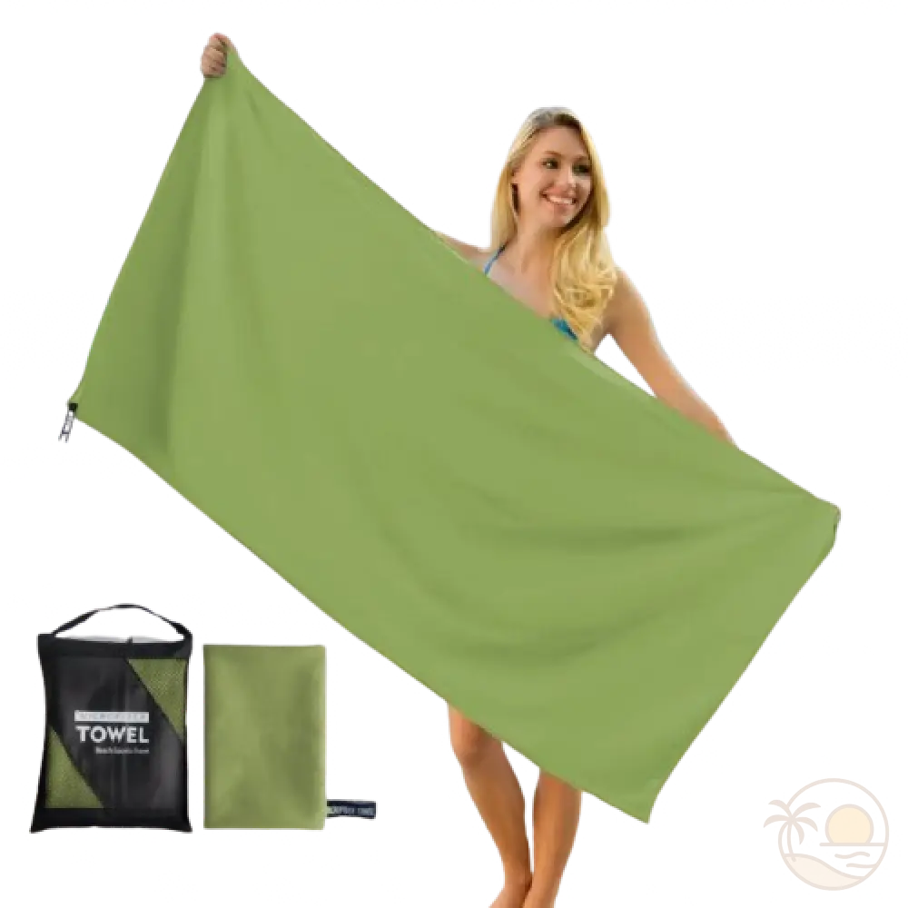 serviette de plage en microfibre femme face