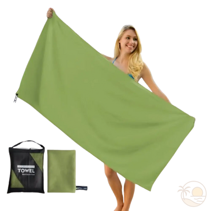 serviette de plage en microfibre femme face