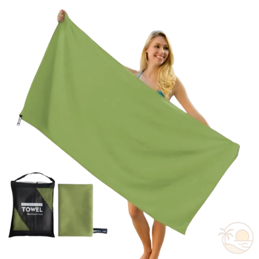 serviette de plage en microfibre femme face