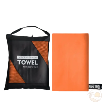 serviette de plage en microfibre orange