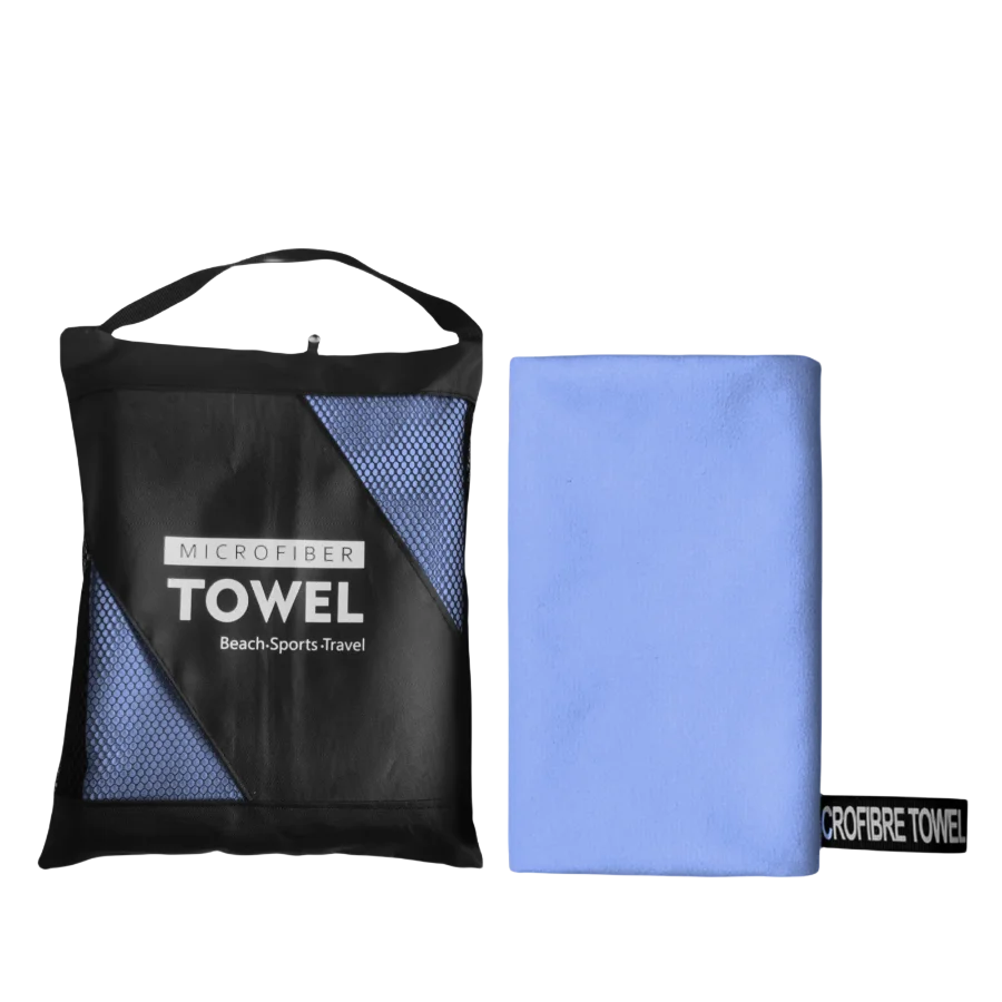 serviette de plage en microfibre parme