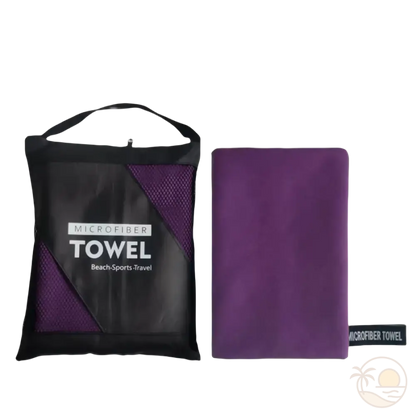 serviette de plage en microfibre violet