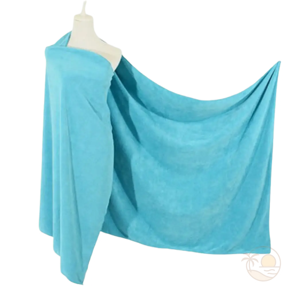 serviette de plage epaisse bleu turquoise
