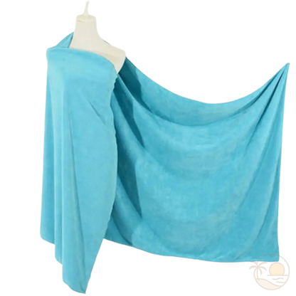 serviette de plage epaisse bleu turquoise