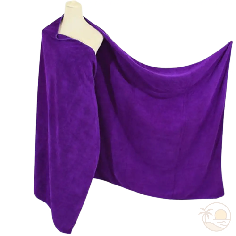 serviette de plage epaisse violet fonce