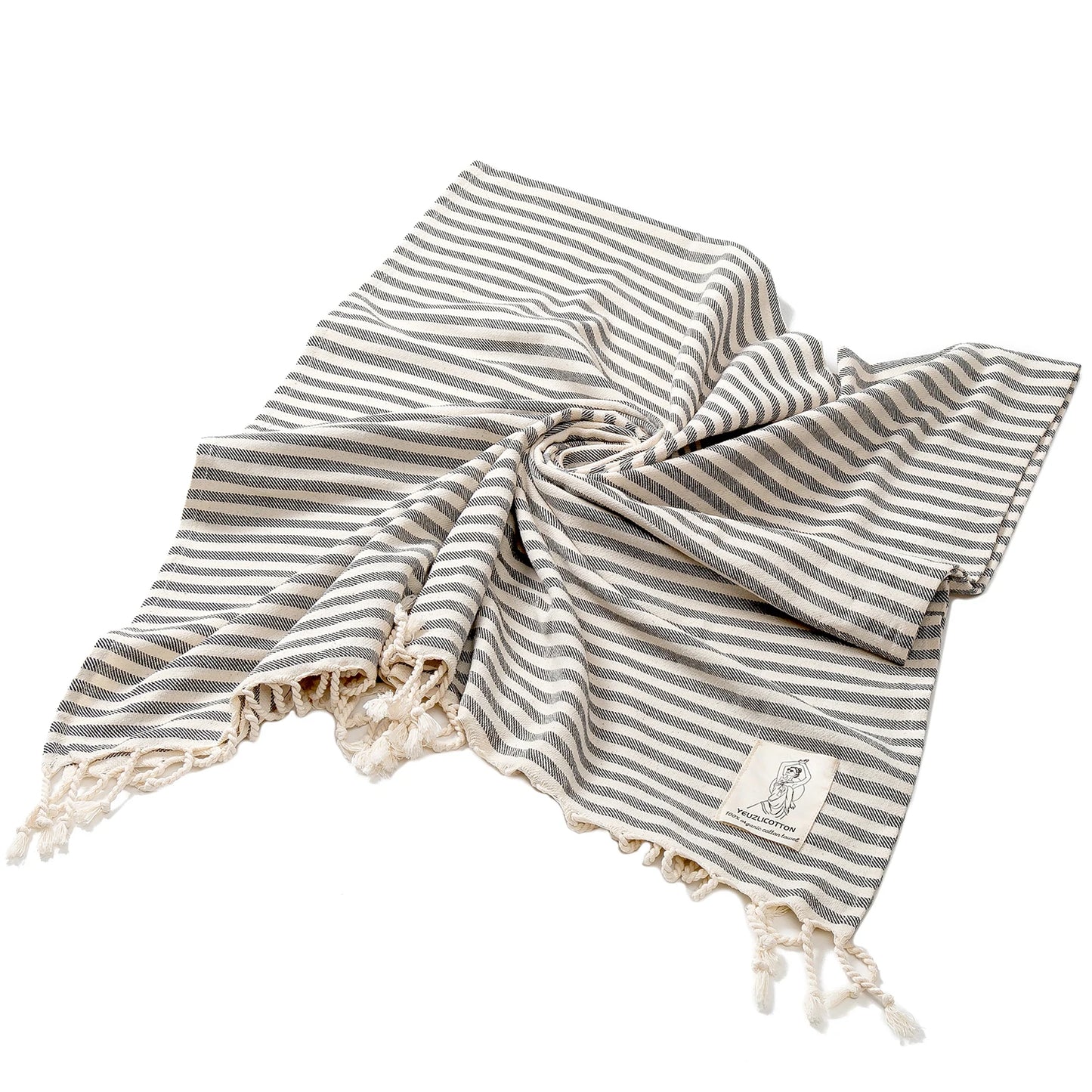 serviette de plage fouta noir
