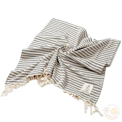serviette de plage fouta noir