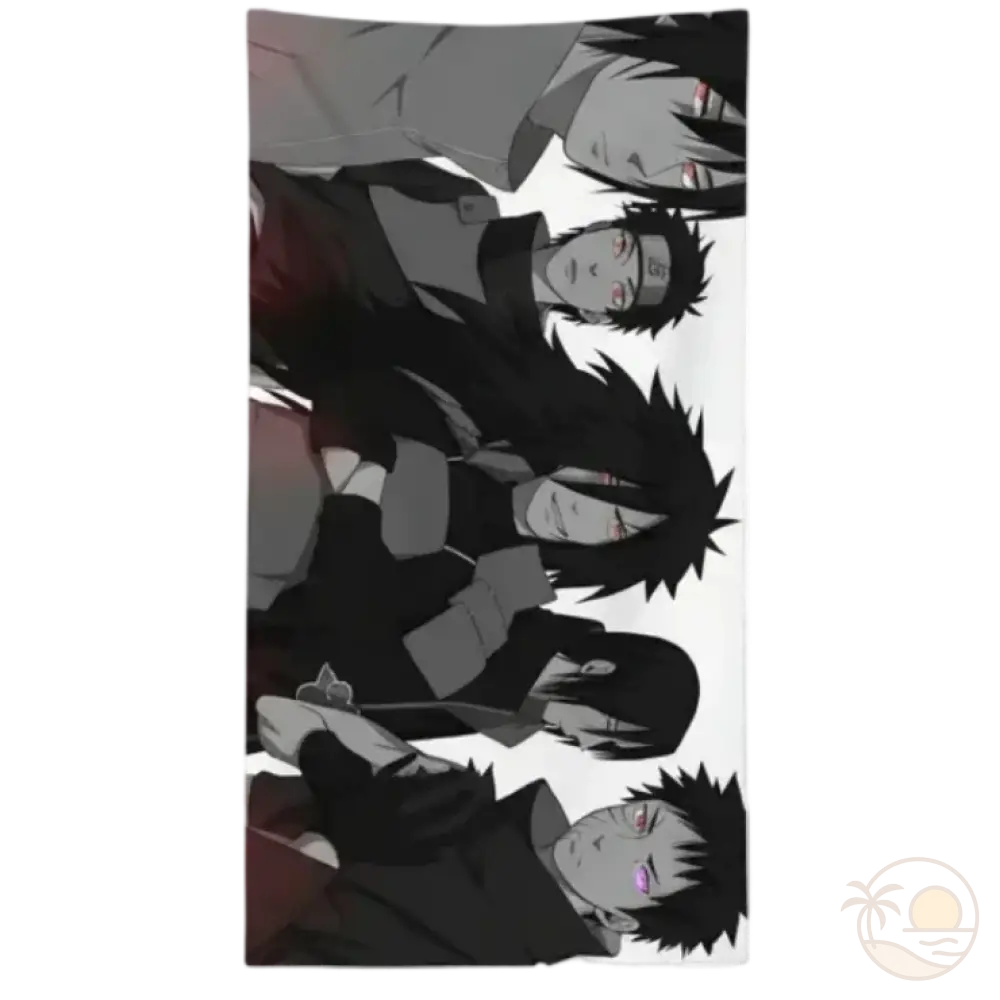 serviette de plage naruto clan uchiha