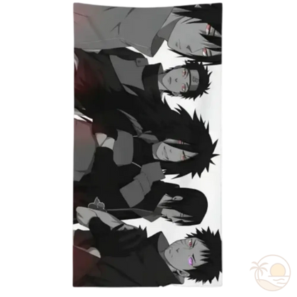 serviette de plage naruto clan uchiwa