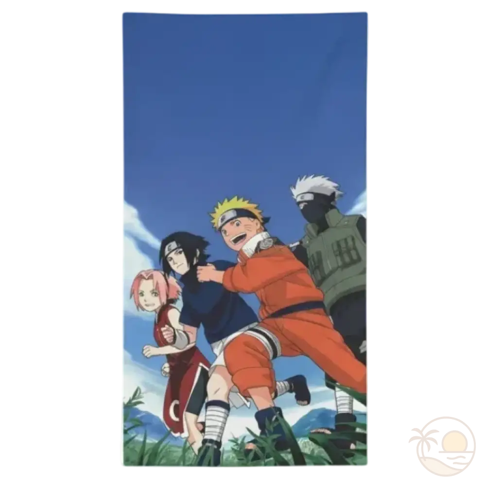 serviette de plage naruto equipe 7 en mission