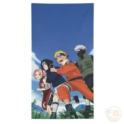 serviette de plage naruto equipe 7 en mission