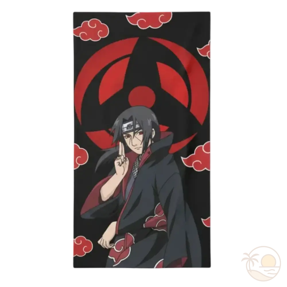 serviette de plage naruto itashi uchiwa akatsuki