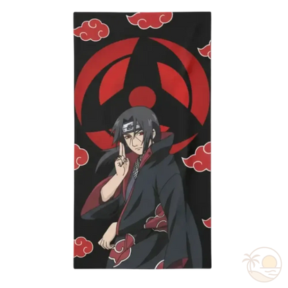 serviette de plage naruto itashi uchiwa akatsuki