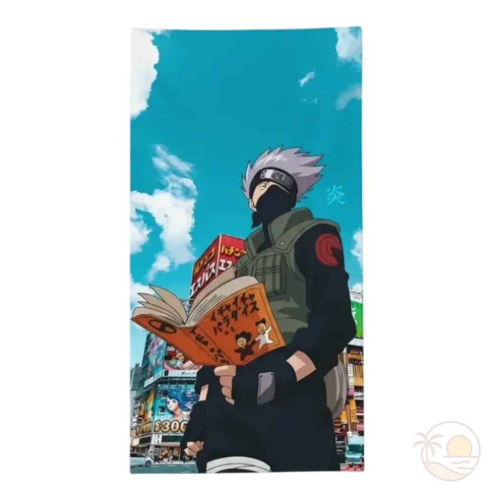 serviette de plage naruto kakashi hatake livre icha icha paradise