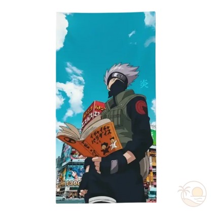 serviette de plage naruto kakashi hatake livre icha icha paradise