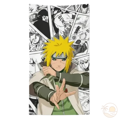 serviette de plage naruto minato namikaze mode ermite