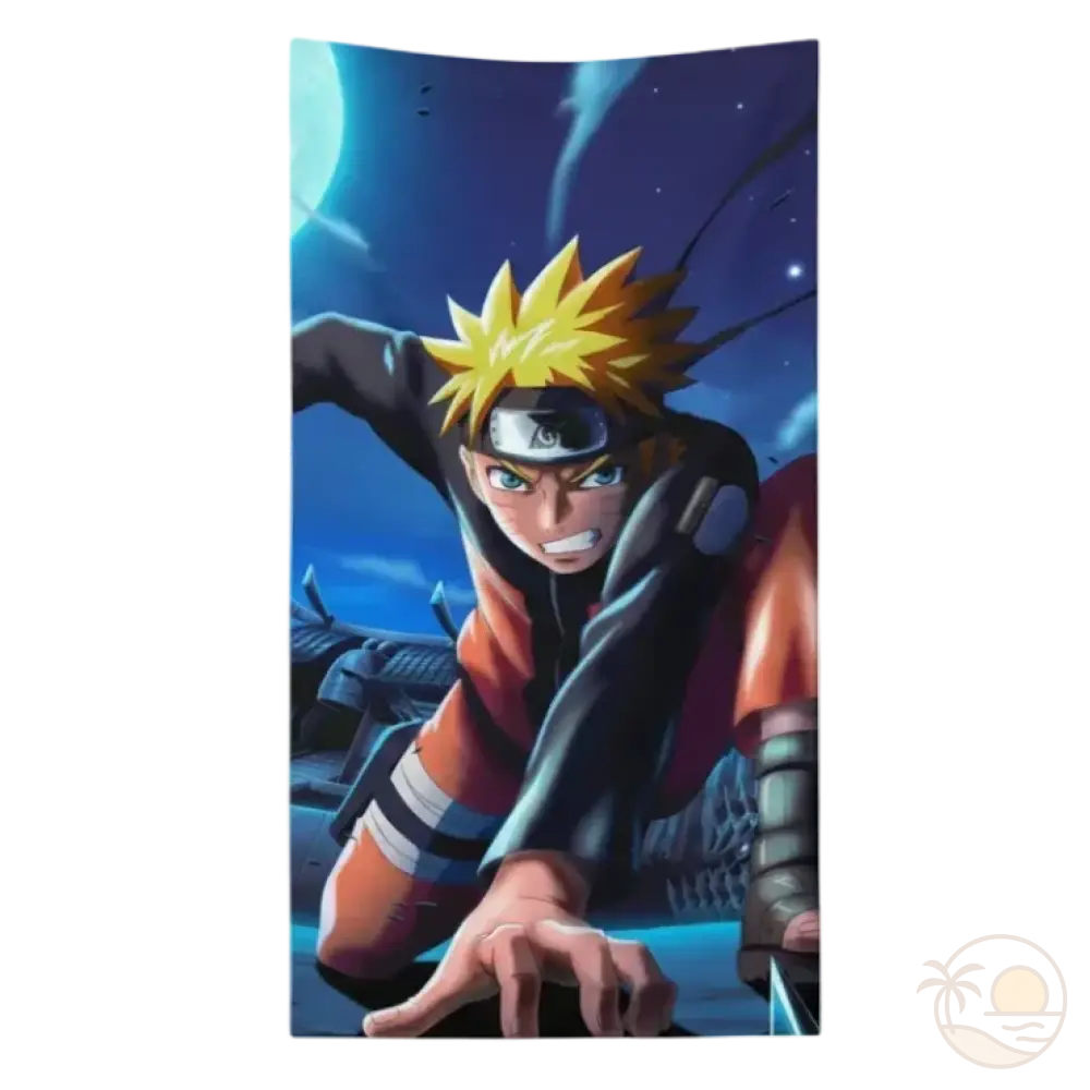 serviette de plage naruto naruto uzumaki combat