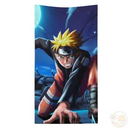 serviette de plage naruto naruto uzumaki combat