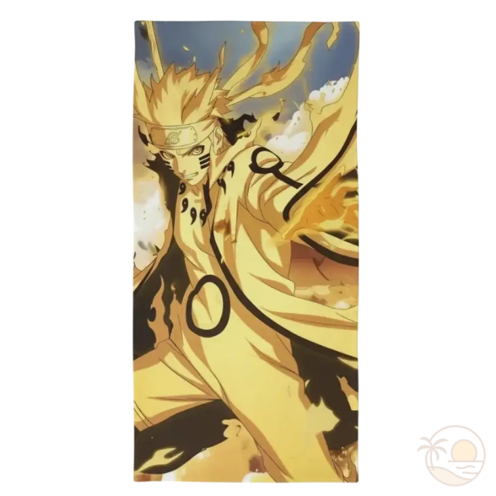 serviette de plage naruto naruto uzumaki mode kurama