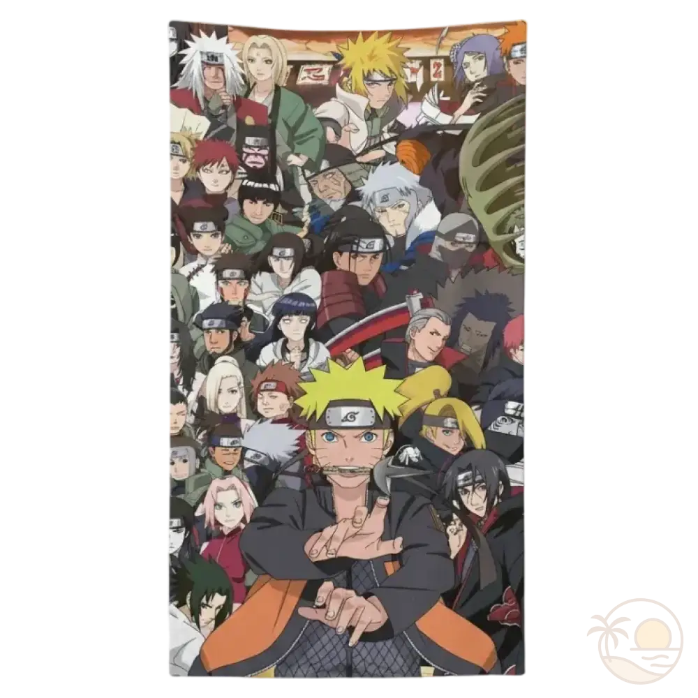 serviette de plage naruto personnages principaux