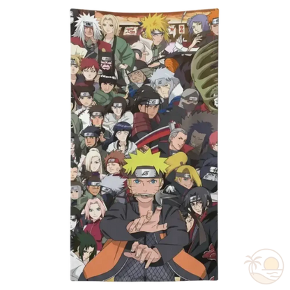 serviette de plage naruto personnages principaux