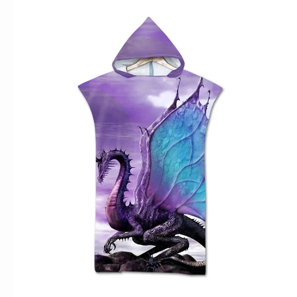 serviette de plage poncho dragon