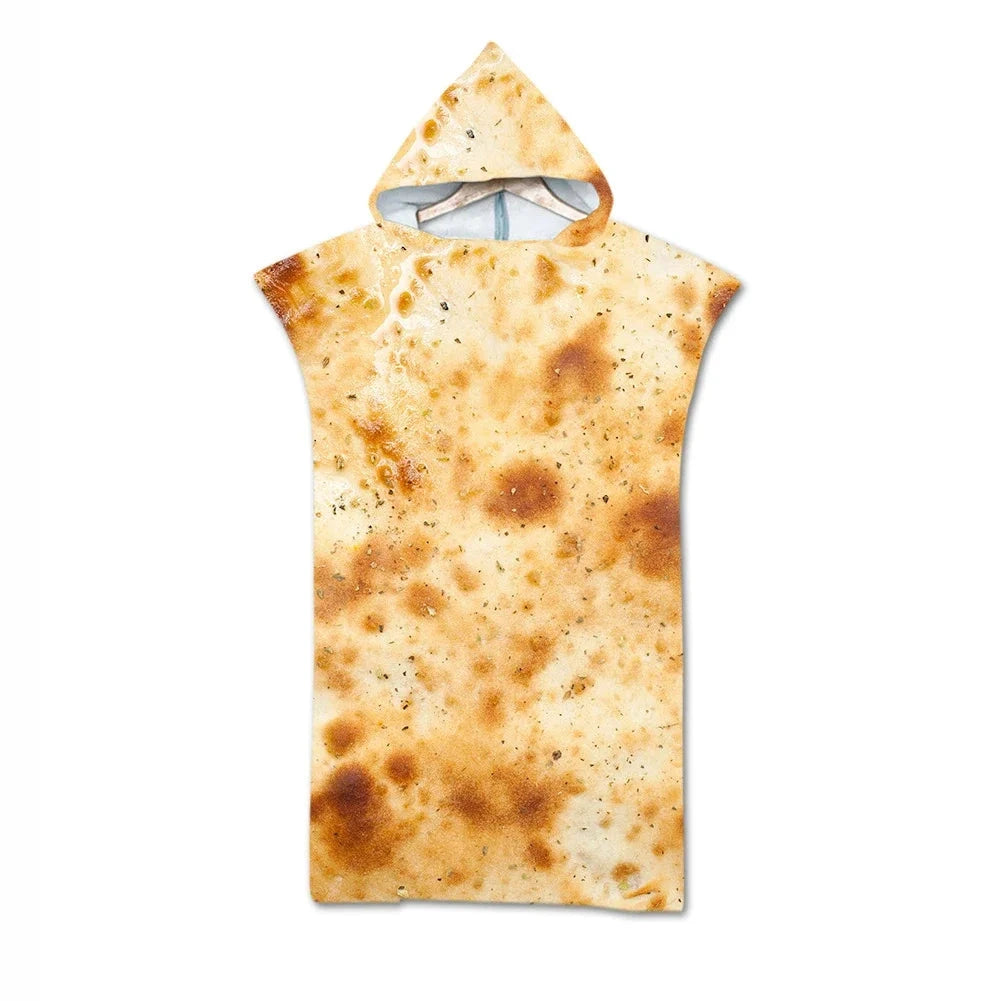 serviette de plage poncho pate pizza