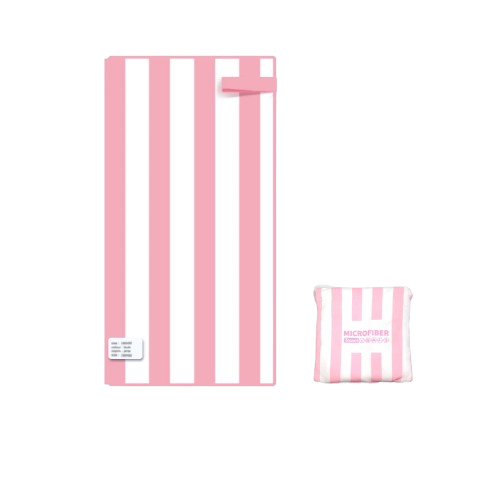 serviette de plage rose