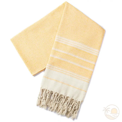 serviette plage fouta jaune