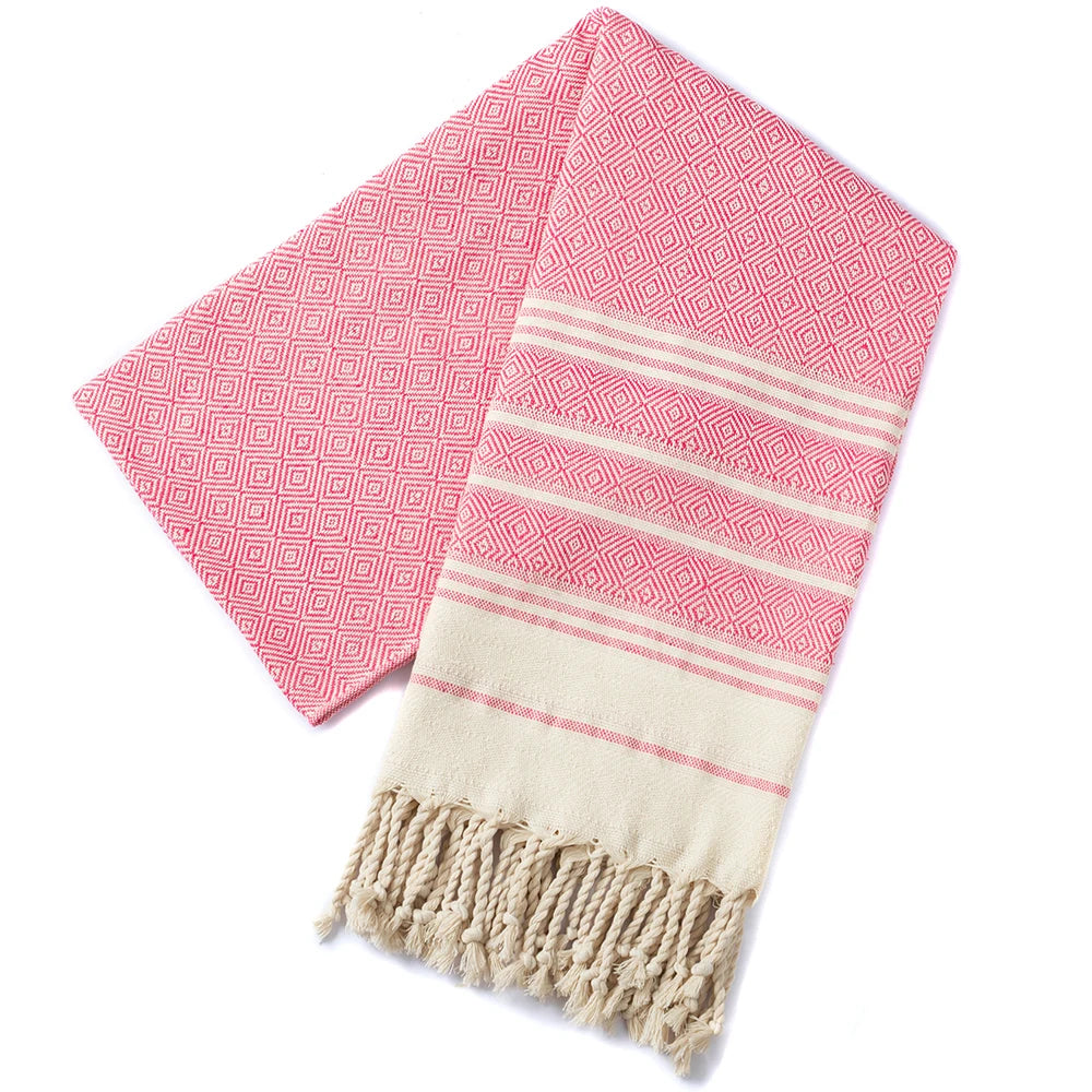 serviette plage fouta rose
