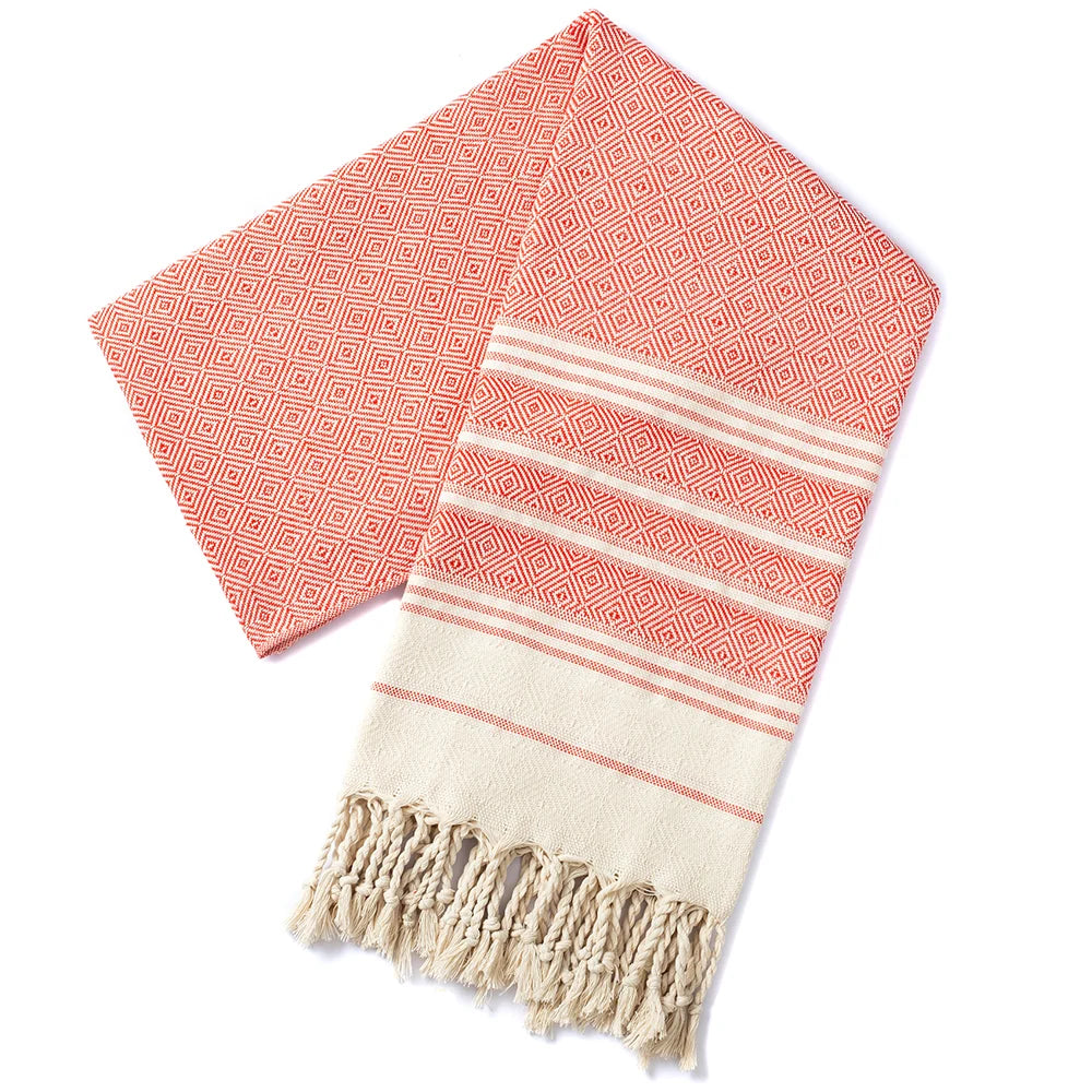 serviette plage fouta rouge