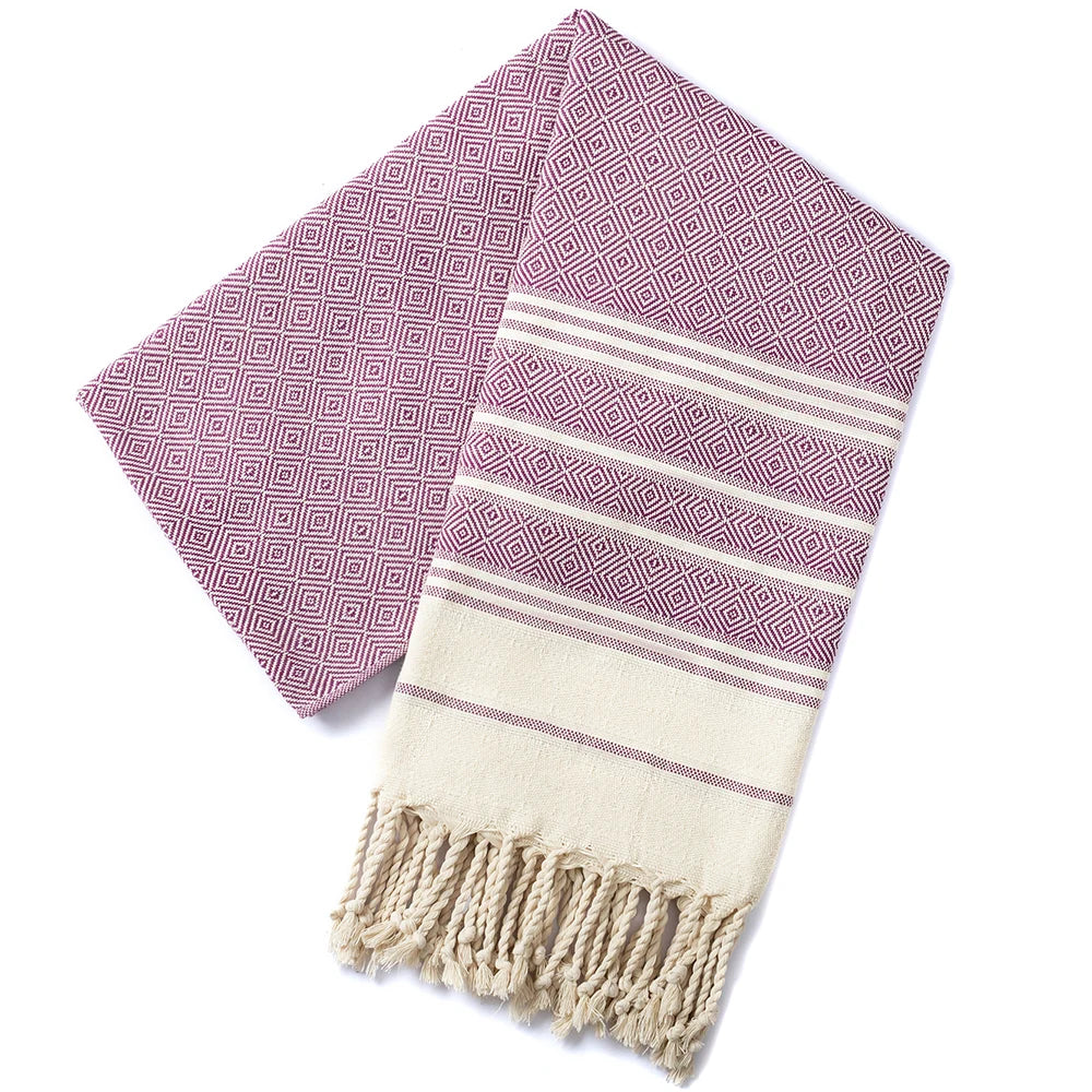 serviette plage fouta violet