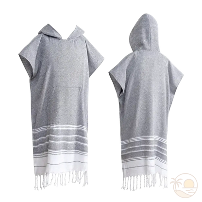 serviette poncho de plage noir
