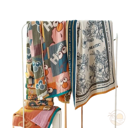 serviettes de plage en coton suspendues 1