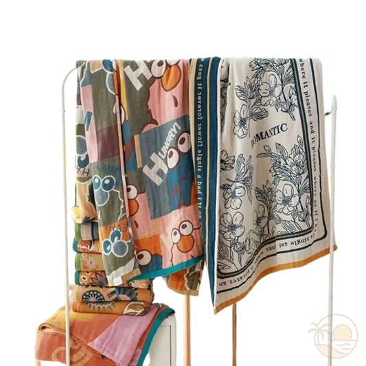 serviettes de plage en coton suspendues 1