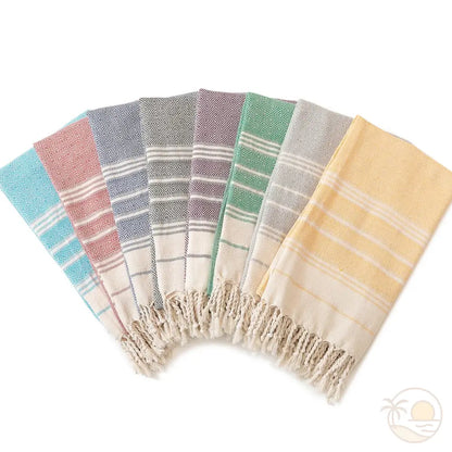 serviettes plage fouta bleu vert violet rose gris rouge jaune
