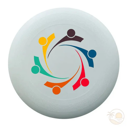 sport ultimate frisbee silhouettes multicolores