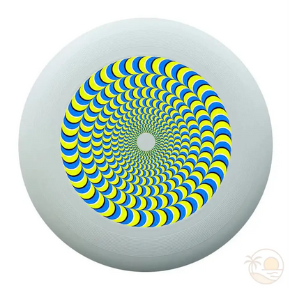 sport ultimate frisbee spirales jaunes bleues