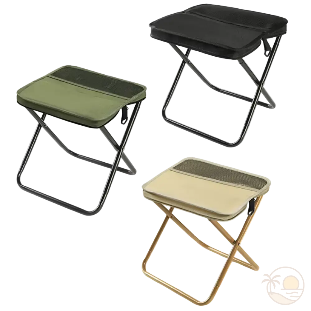 tabourets de plage noir vert beige
