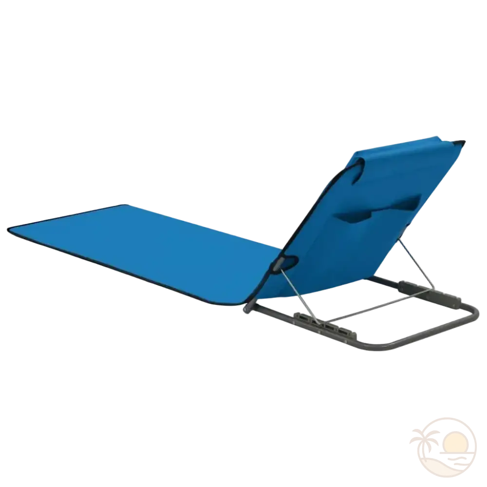 tapis de plage avec dossier inclinable reglages