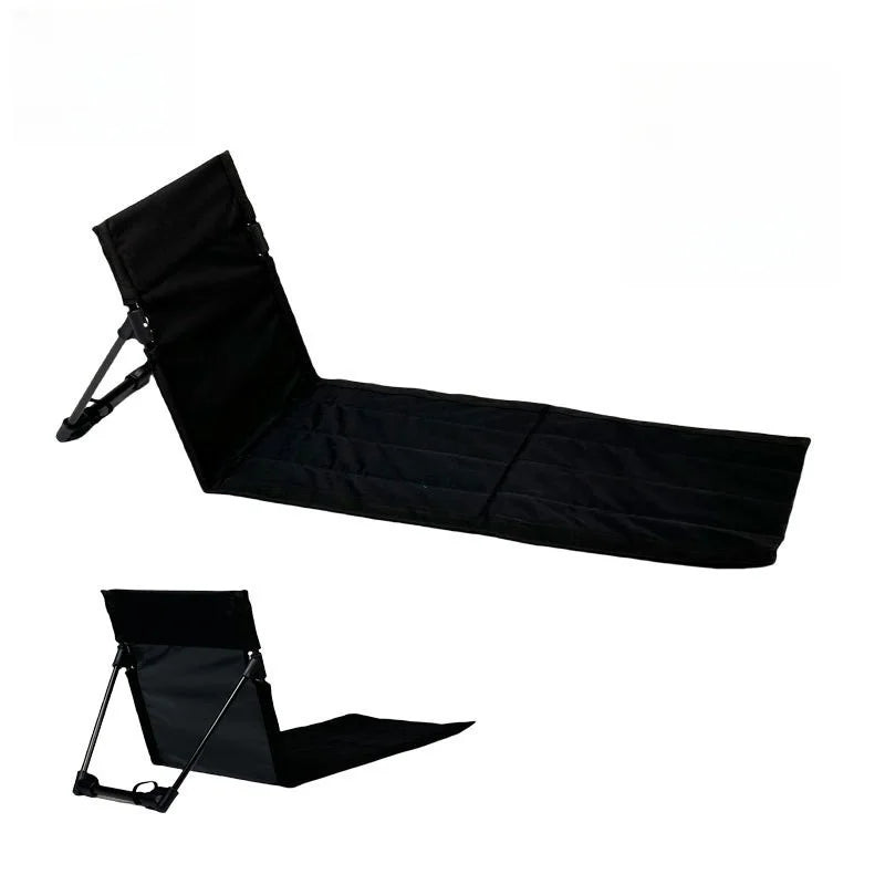 tapis de plage avec dossier noir