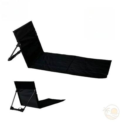 tapis de plage avec dossier noir