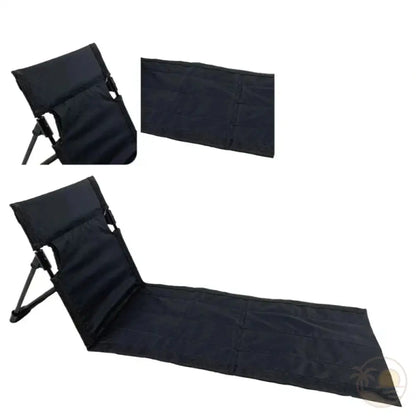 tapis de plage avec dossier noir caractéristiques