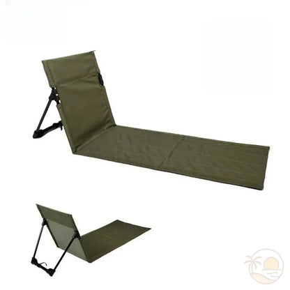 tapis de plage avec dossier vert