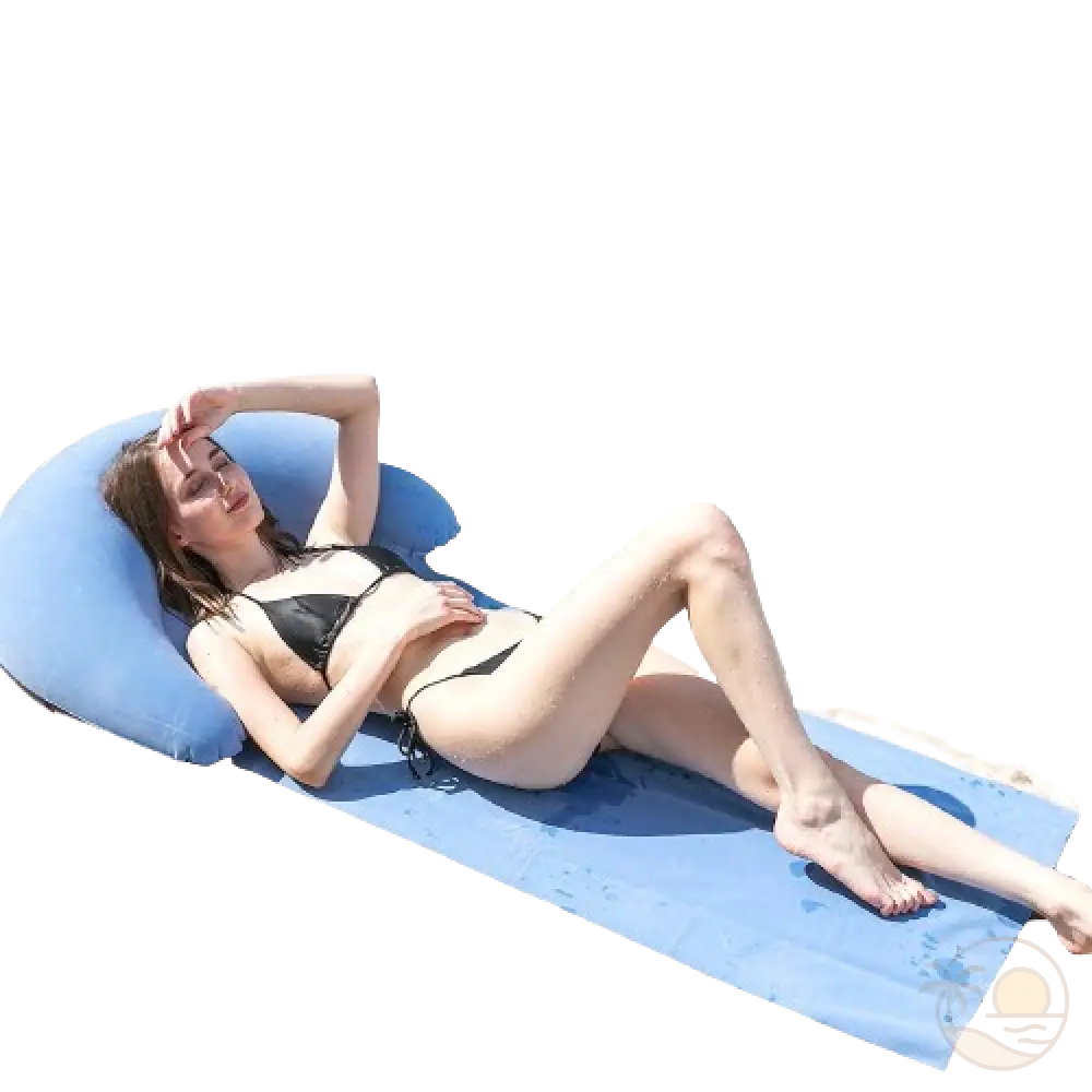 tapis de plage avec oreiller femme
