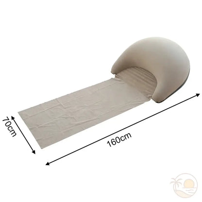 tapis de plage avec oreiller gris