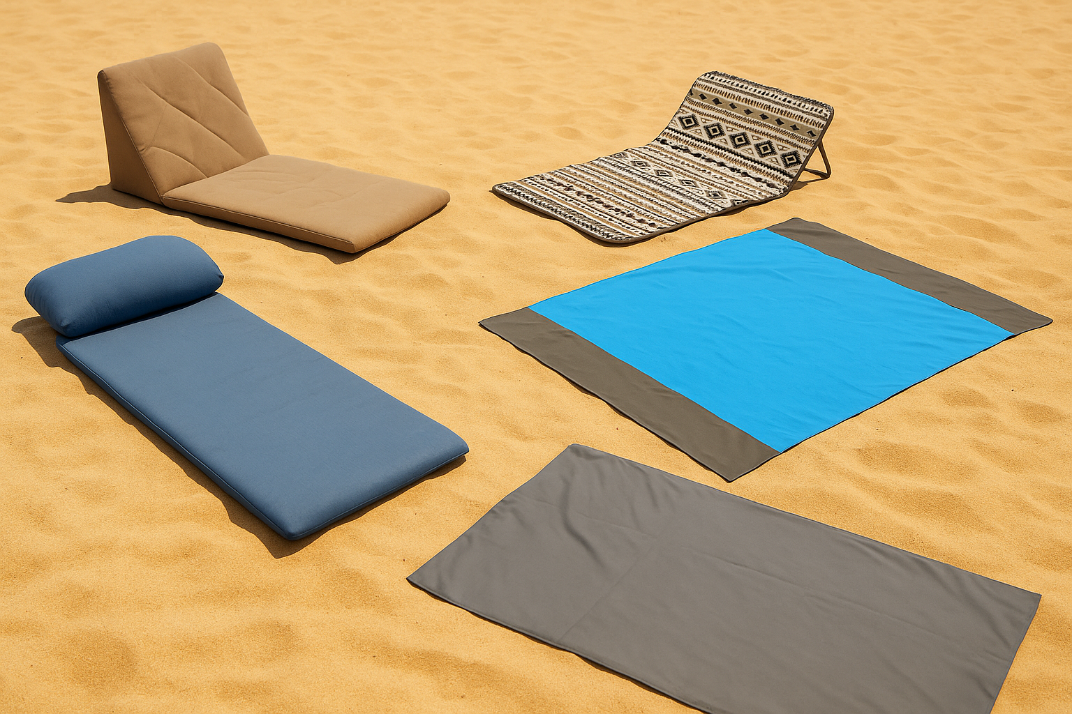 tapis de plage dossier coussin anti sable
