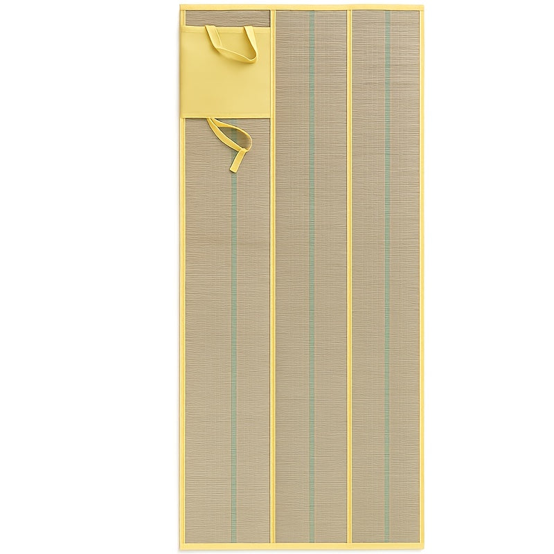 tapis de plage en paille jaune